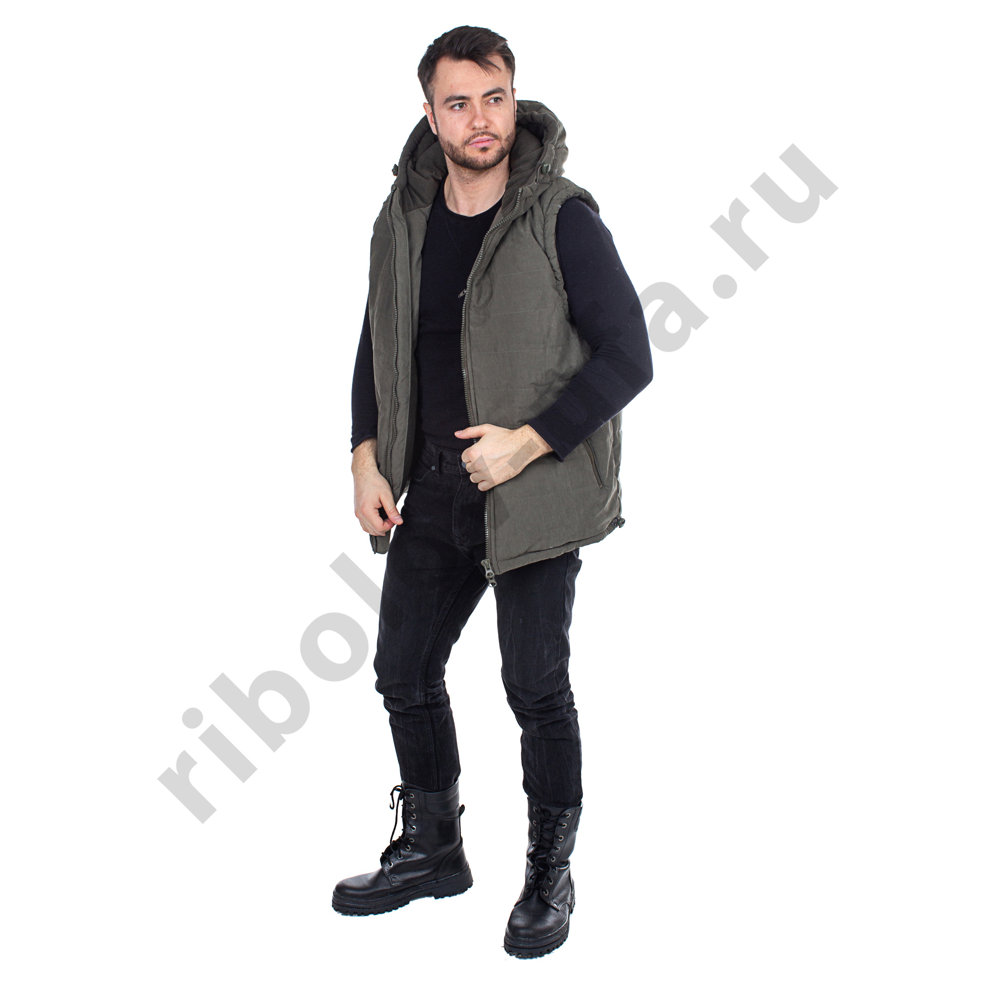 Жилет утепленный Huntsman Фристайл цв. Олива ткань Канада р. 44-46, рост 170