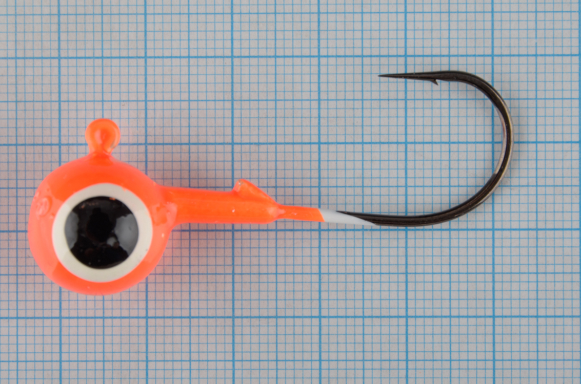 Джиг-головки Мормыш шар 24 гр. кр. №5/0 цв. 03-оранжевый