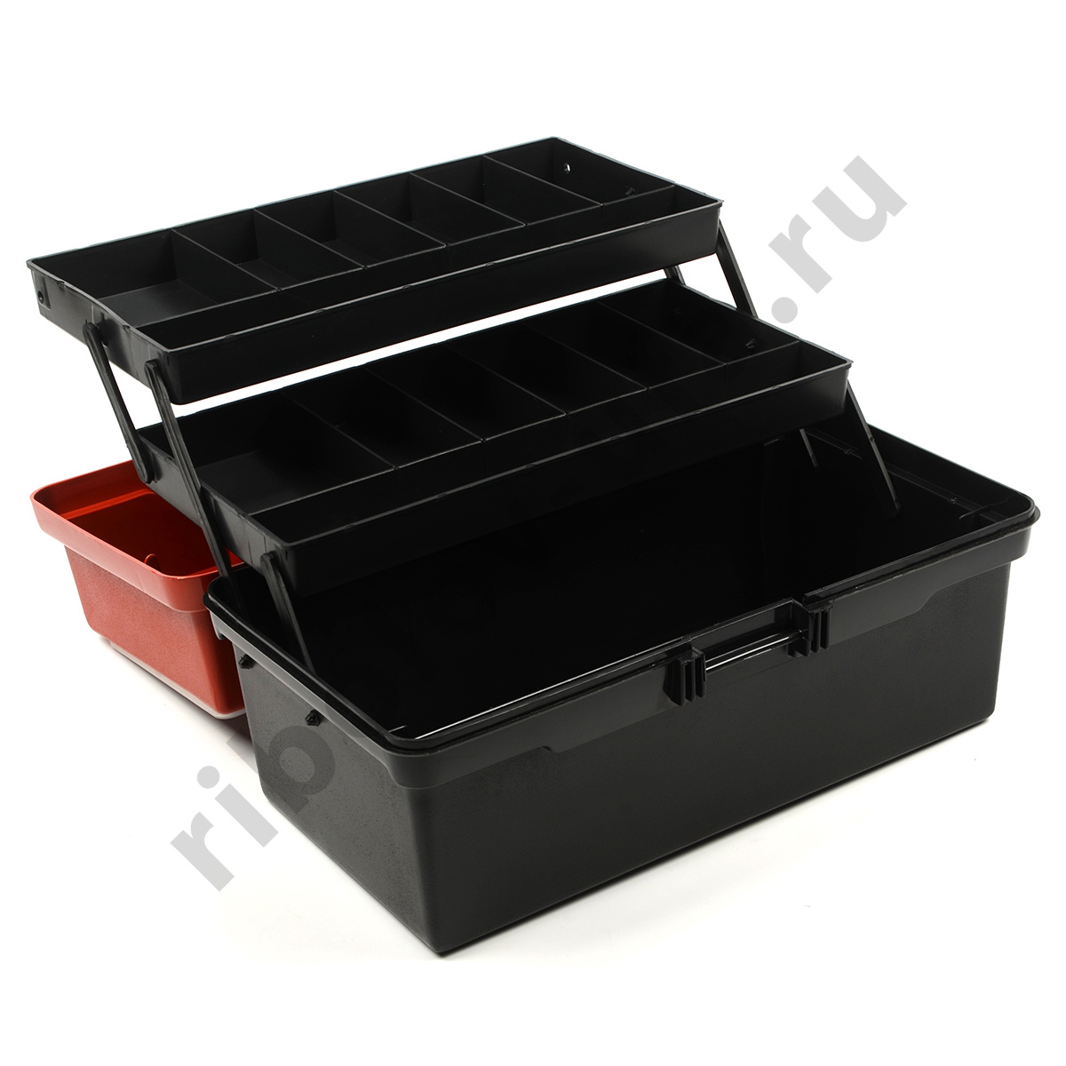 Ящик рыболовный Три Кита Пионер (370*210*210) 2 лотка красный
