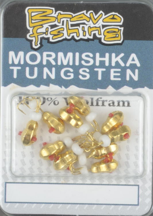 Мормышка вольфрам Bravo Fishing Муравей граненый/Коза с кембриком 4.0 мм 0.93 гр Go