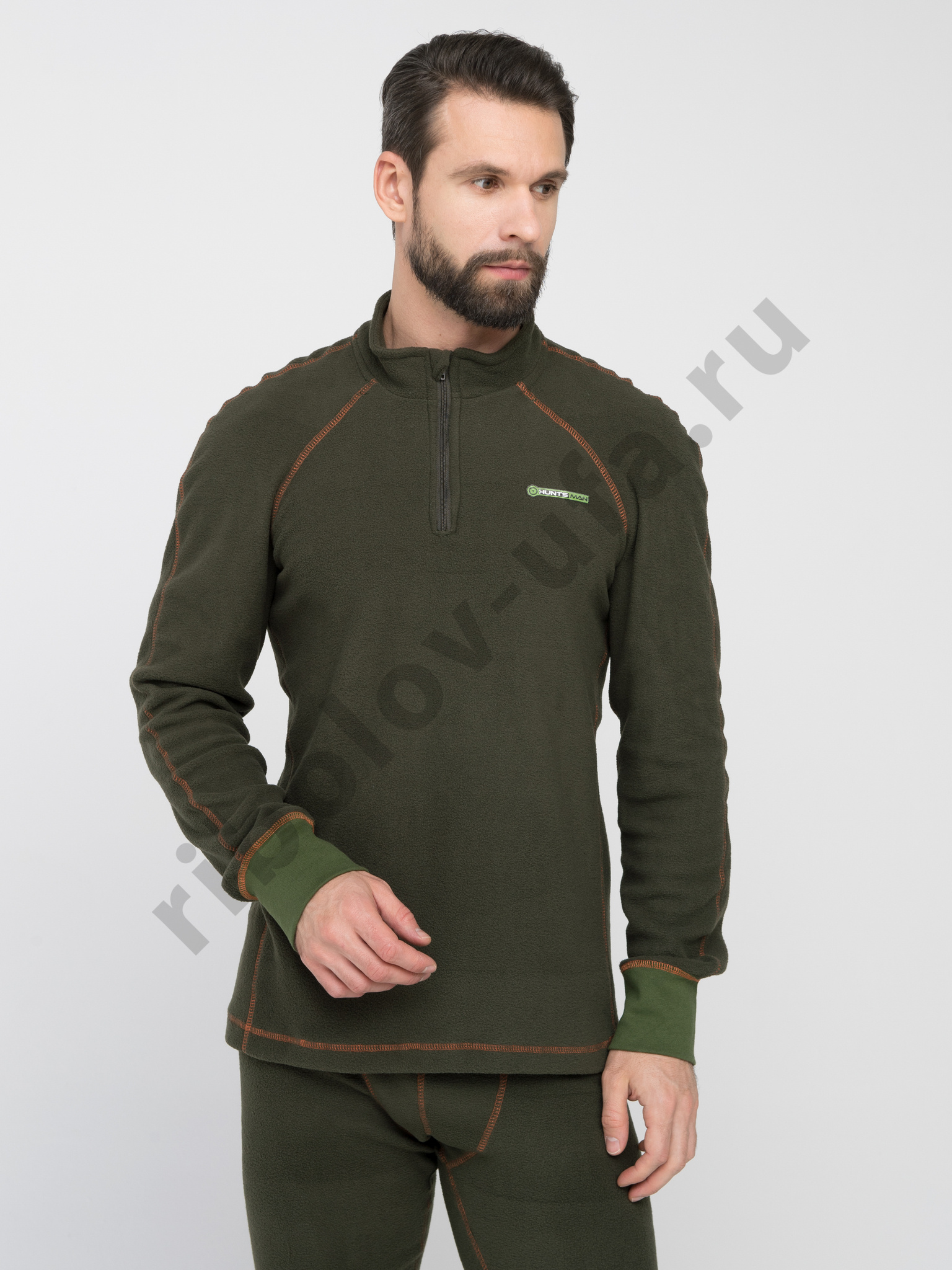 Нижний слой Huntsman Thermoline ZIP цв.Хаки, ткань Флис р. 48-50 (L)