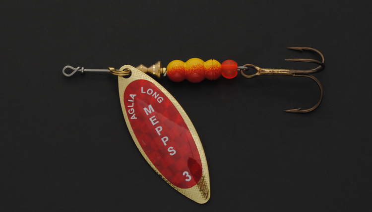 Блесна Mepps Aglia Long Redbo № 3, золото (11.5 гр.)