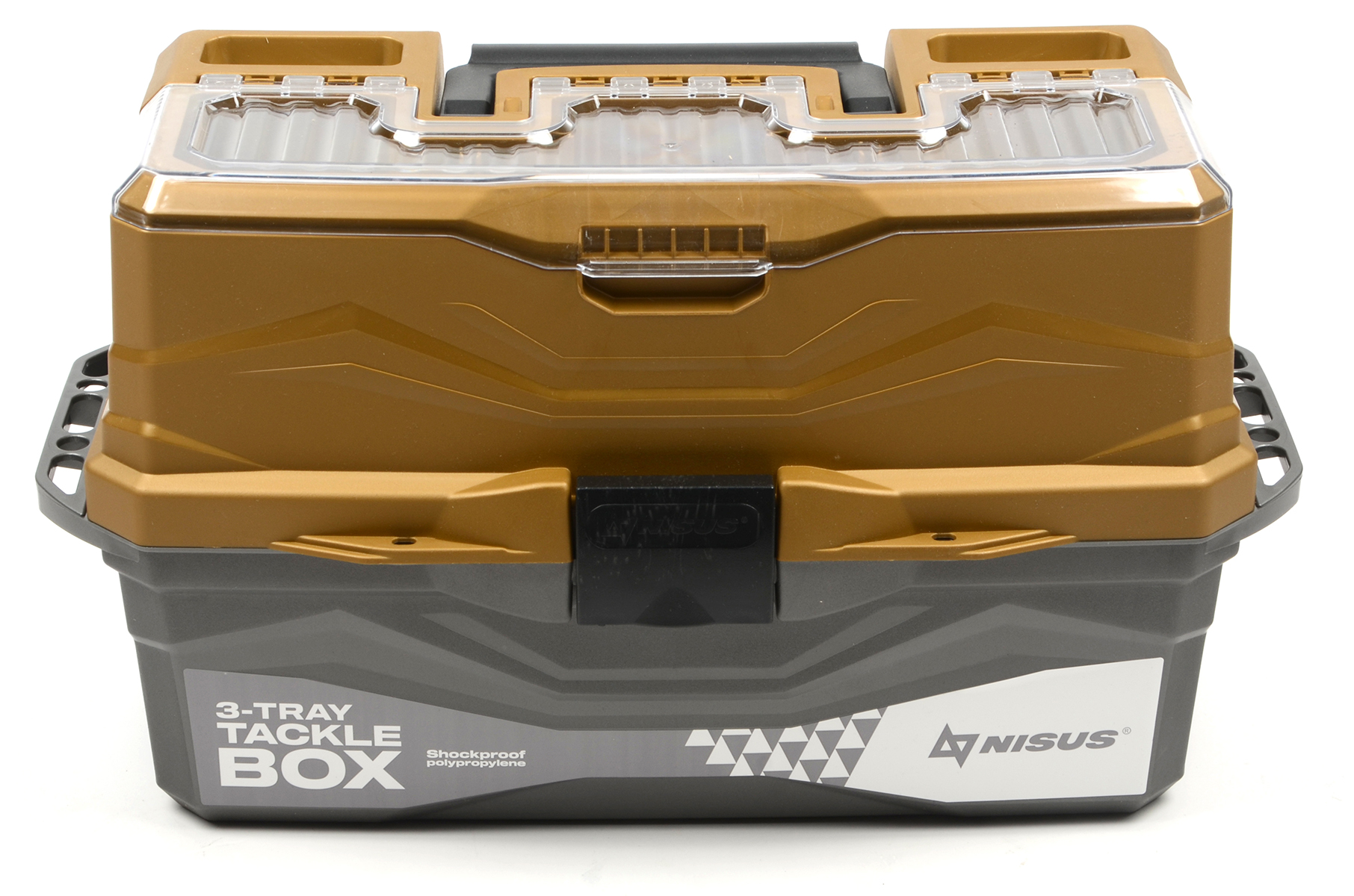 Ящик рыболовный Nisus Tackle Box 3-х полочный, цв. золотой
