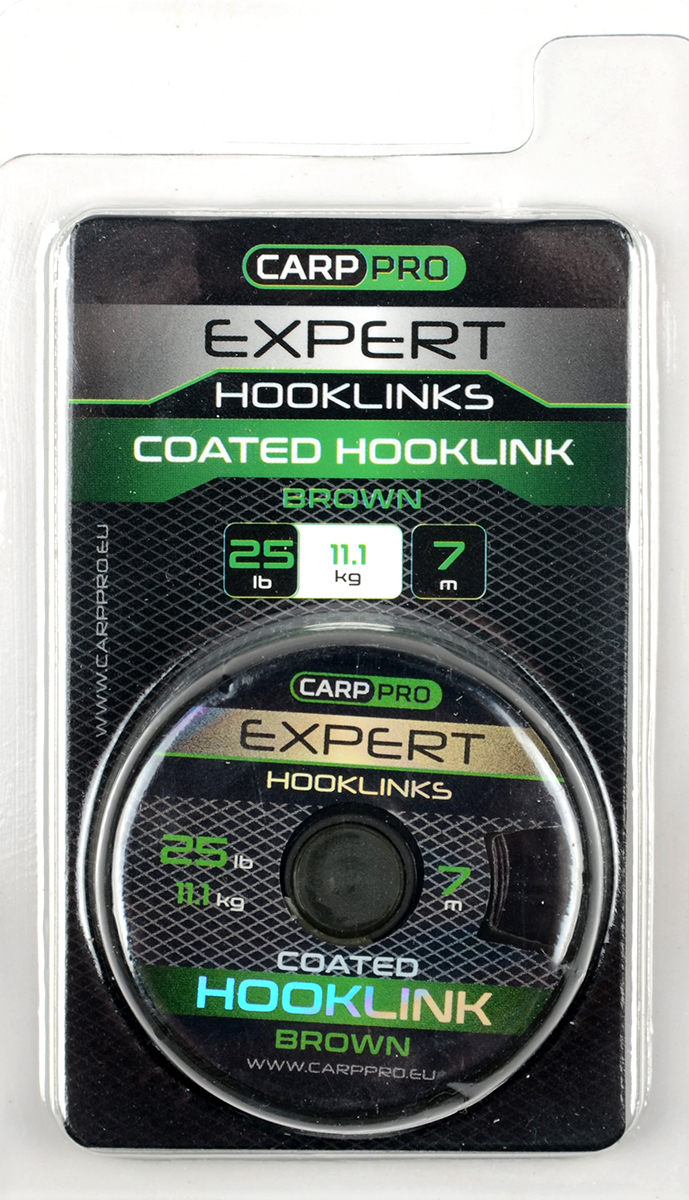 Поводковый материал Carp Pro в оболочке, коричневый 25lb 7м