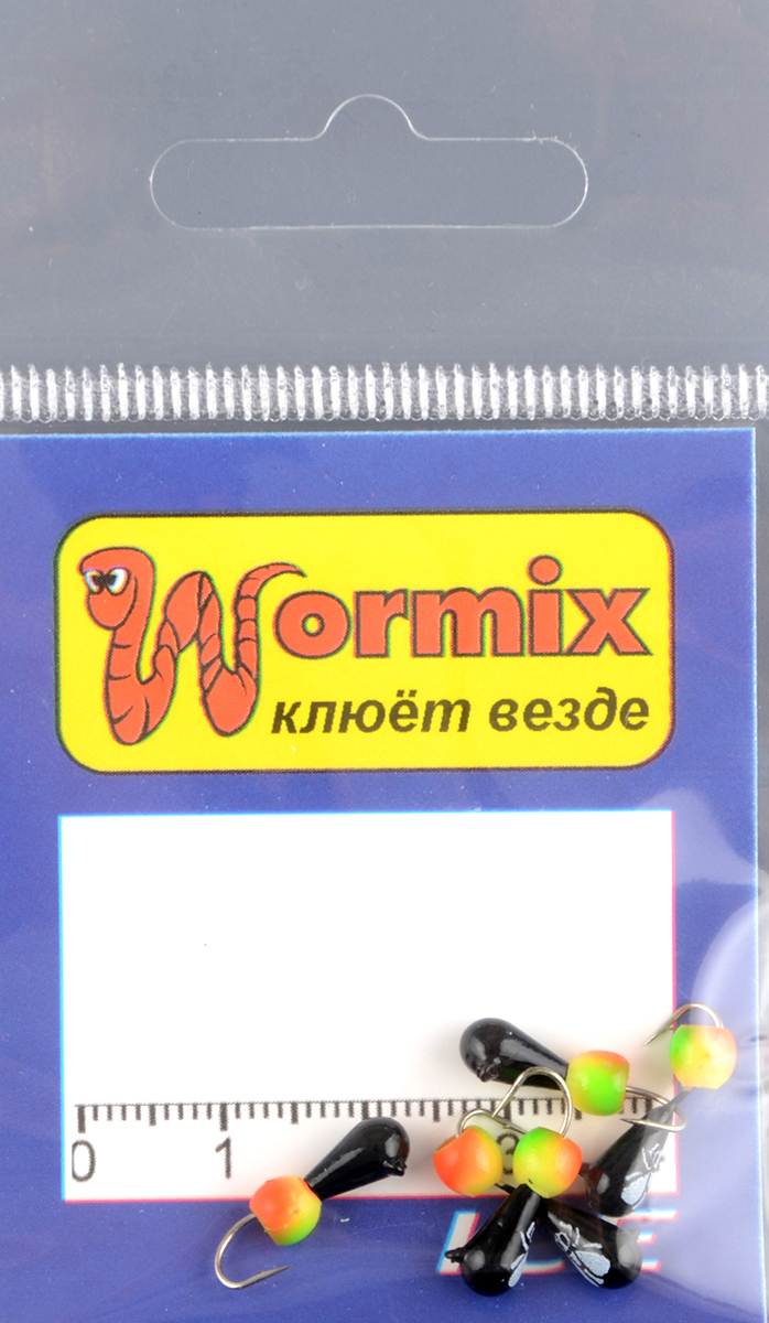 Мормышка Wormix материал WCP 88 Капля черная d.4 0,75гр 