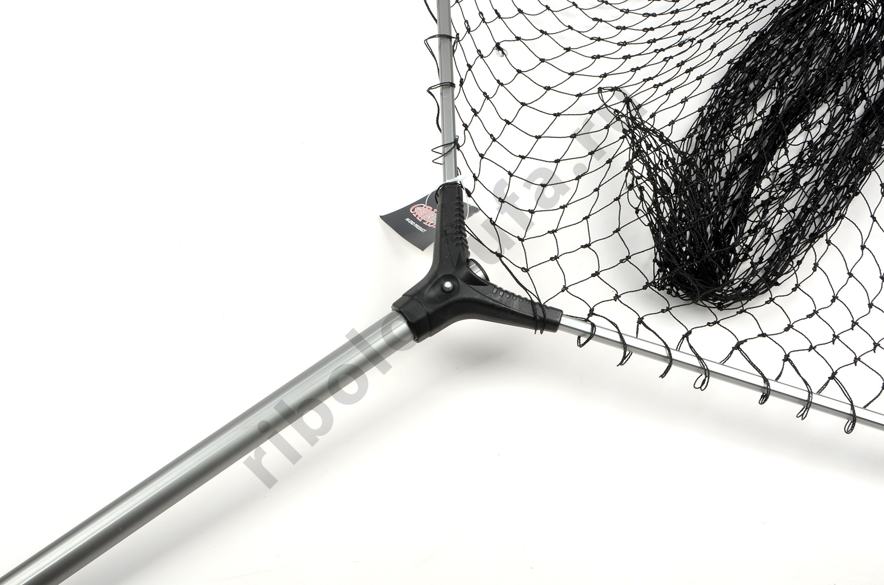 Подсачек Grfish лодочный 1,6м, 1 секции, спец. загиб головы, 70х60см.,тен. корд, яч.30мм