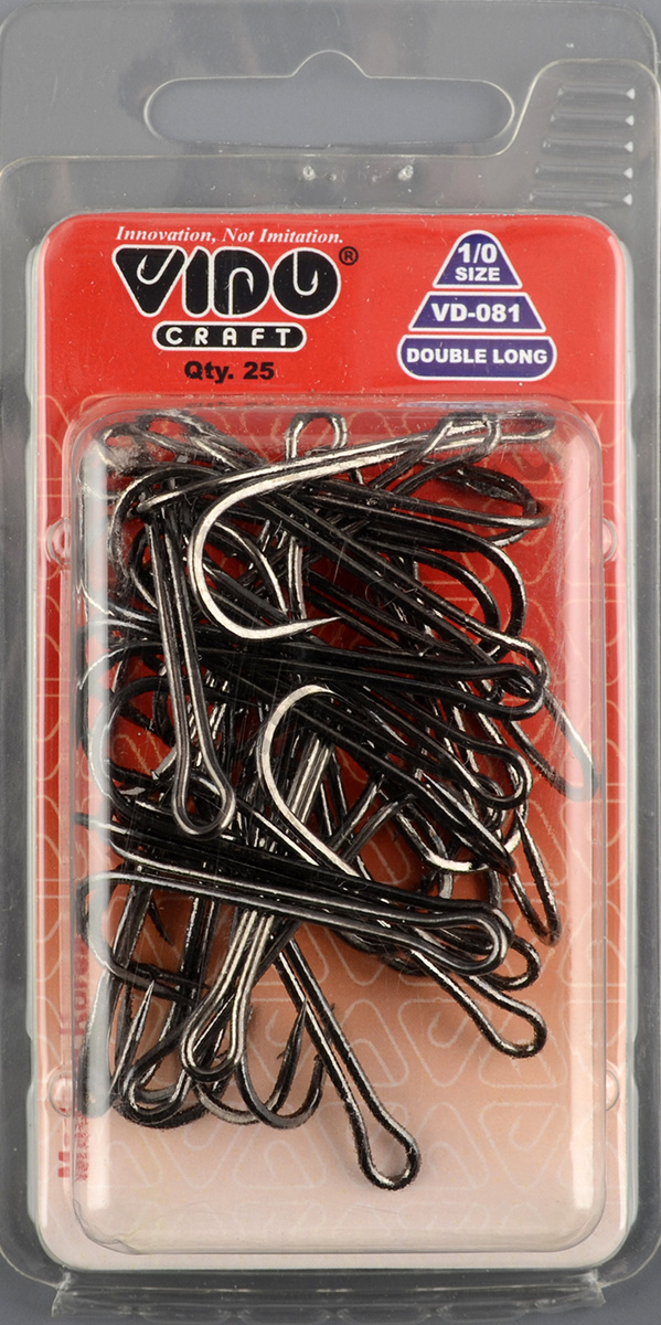 Крючок-двойник Vido Long Double Hook № 1/0 