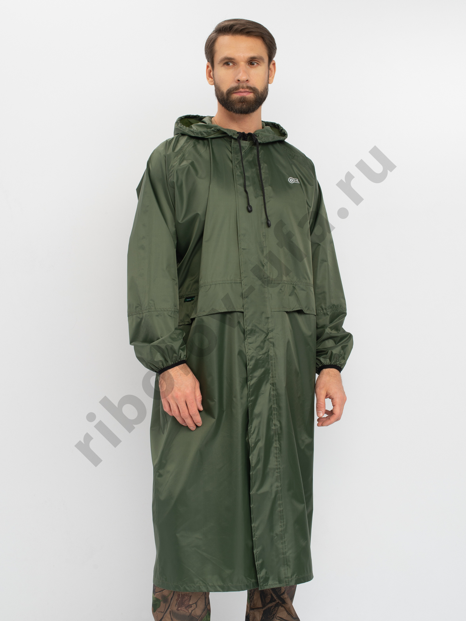 Плащ Huntsman ВВЗ цв. Зеленый Ткань Таффета PVC 20000мм р.44-46, рост 170
