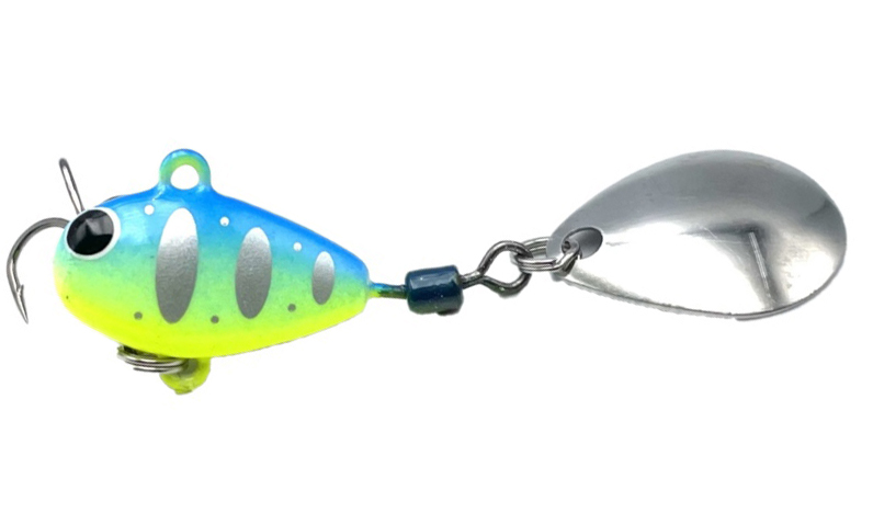 Тейл-спиннер UF Studio Hurricane 42гр. 87мм. кр. тройник №, цв. Blue Chart