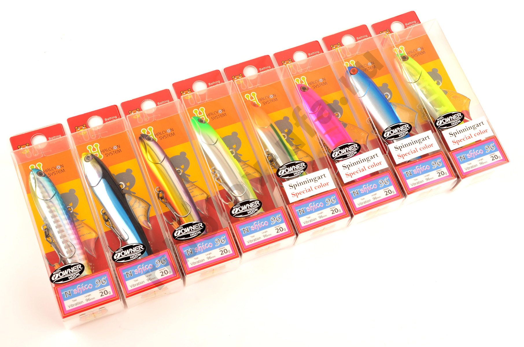 Виб Halcyon System "N" Shico 96mm 20gr BM Fin #04 H-C Rainbow