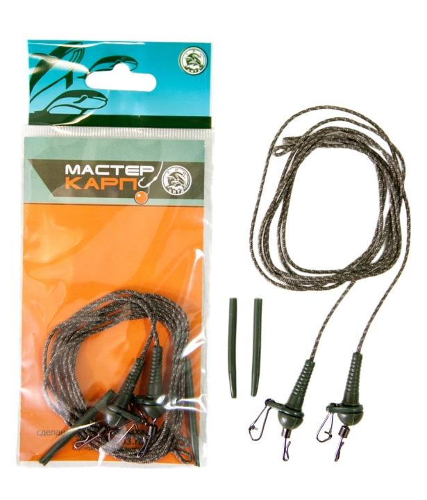 Монтаж Лидкор Три Кита скользящий с быстросъемом + хвостовик 70 см, зеленый (2шт/уп)