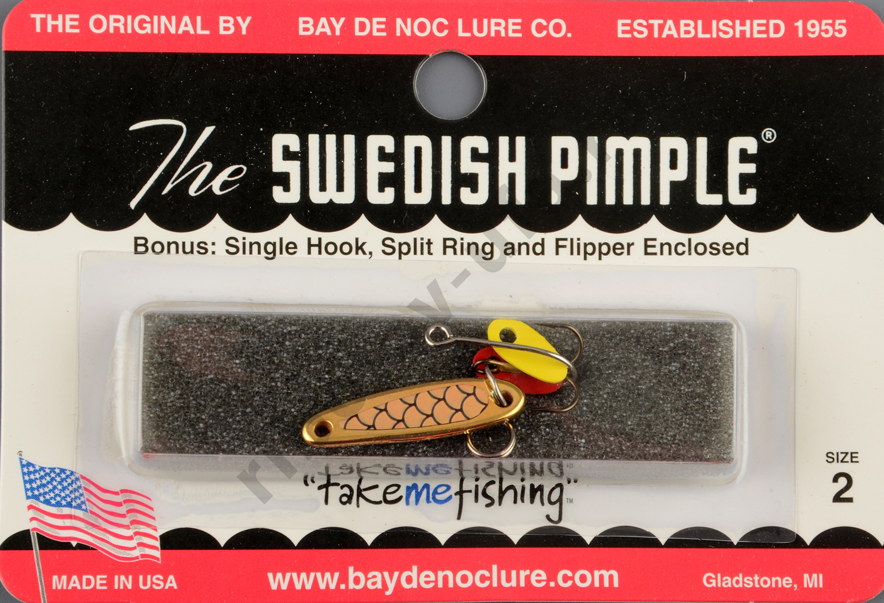 Блесна Swedish Pimple  №2 Gold Scale