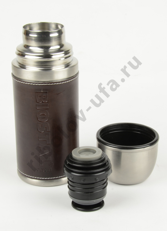 Термос Biostal-Охота узк.горло, кожан вставка 0,5л (NYP-500P)
