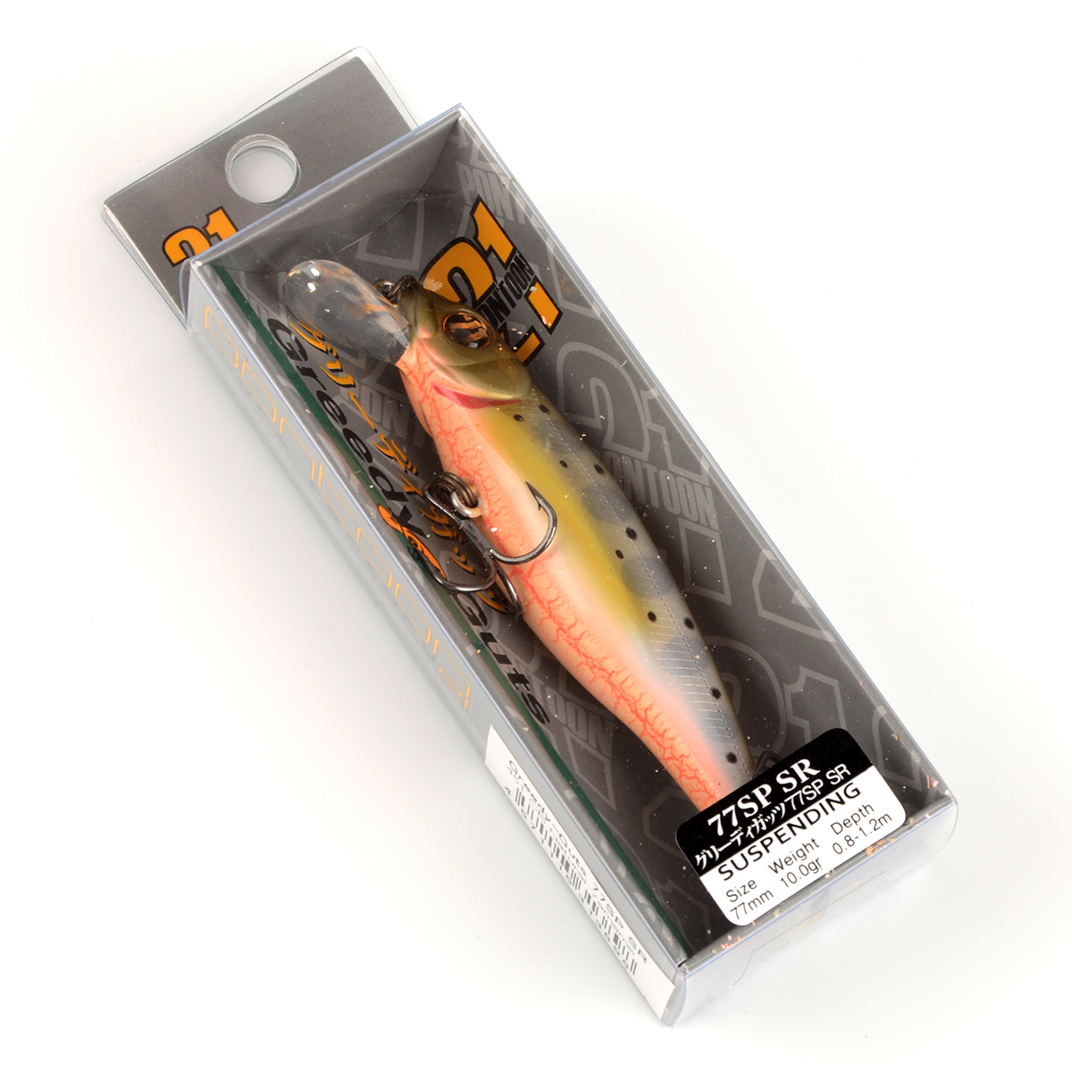 Воблер Pontoon 21 Greedy-Guts 77SP-SR, 77мм, 10.5 гр., 0.8-1.2 м., №451