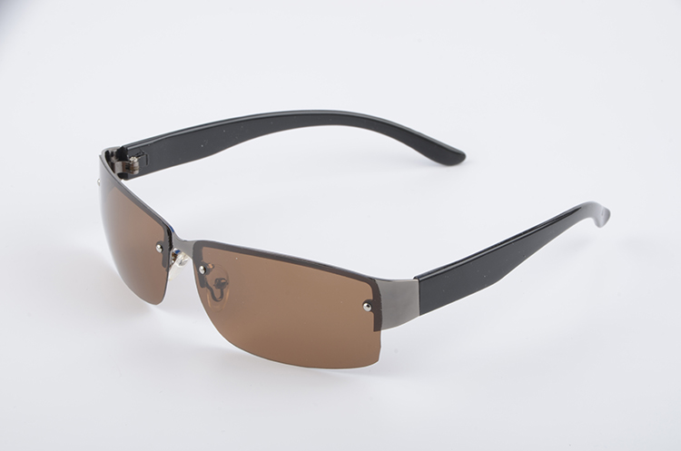 Очки No name поляризац (с чехлом и салфеткой) коричн./темн.мет./мет. (2999)