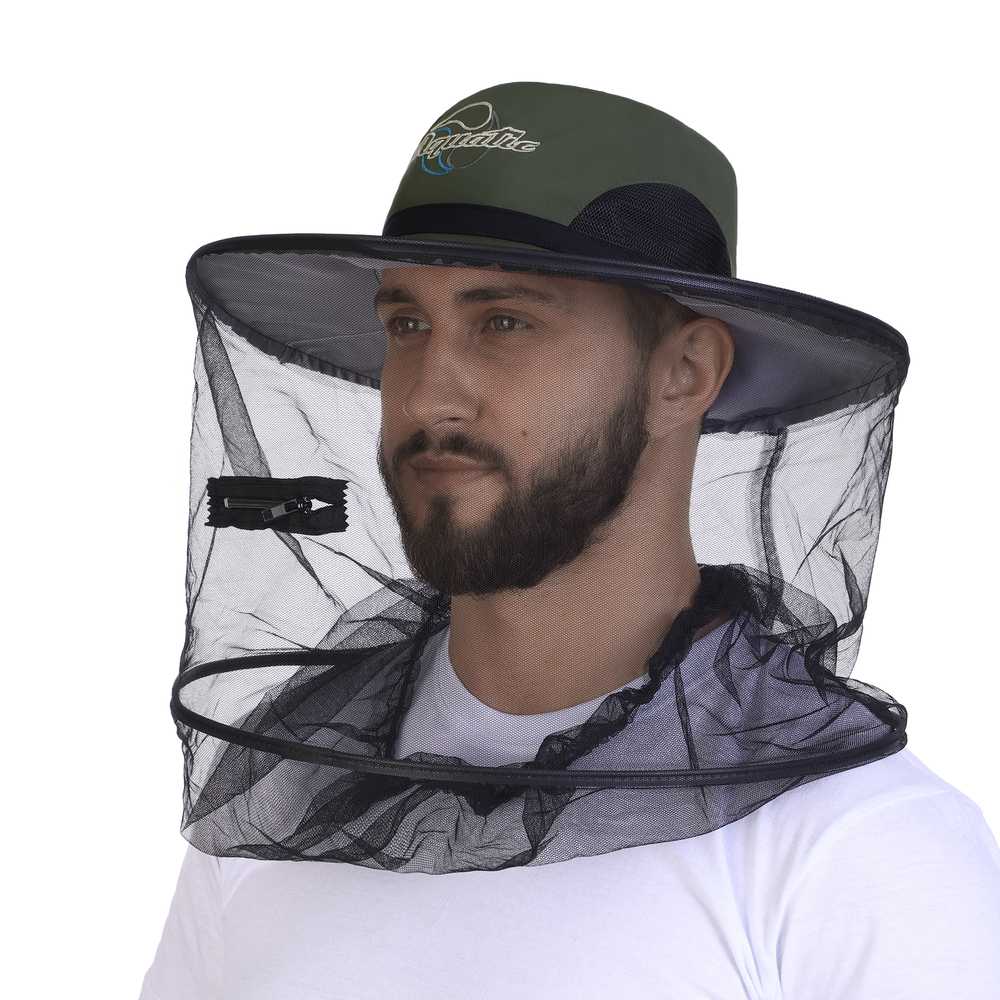 Шляпа Aquatic антимоскитная складная КА-19Х (цвет: хаки; UPF50+)