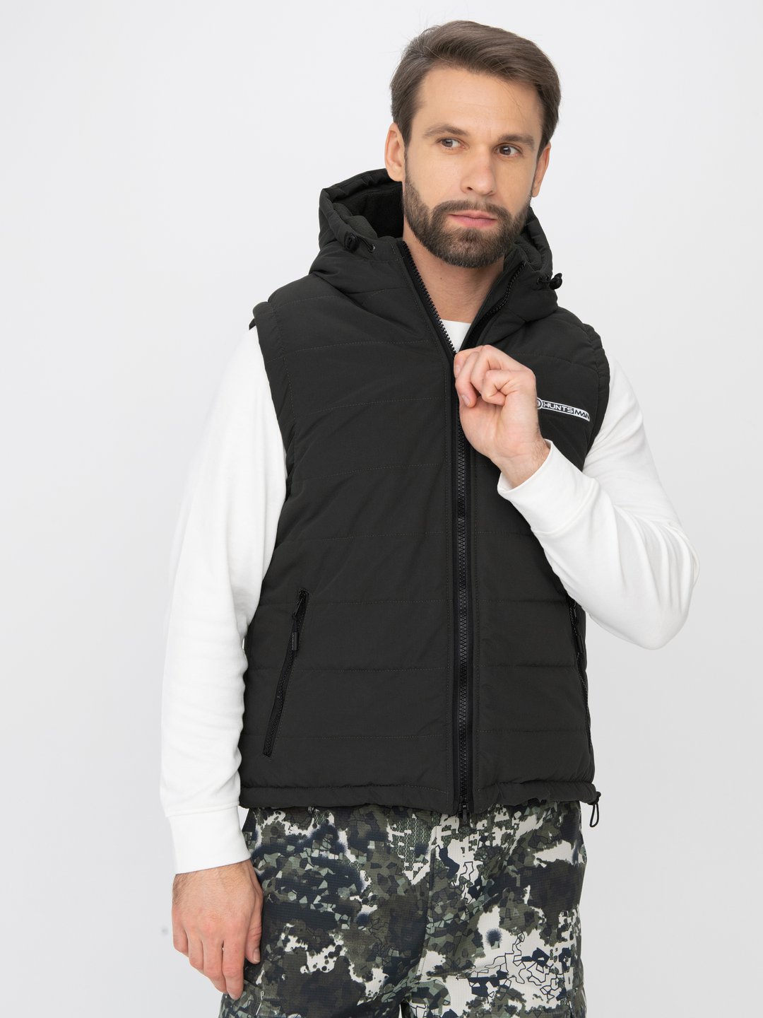 Жилет утепленный Huntsman Фристайл цв. Черный ткань Канада р. 44-46, рост 170