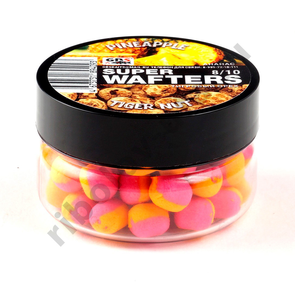 Вафтерсы (wafters) GBS нейтральной плавучести 8x10мм Ананас Тигровый Орех
