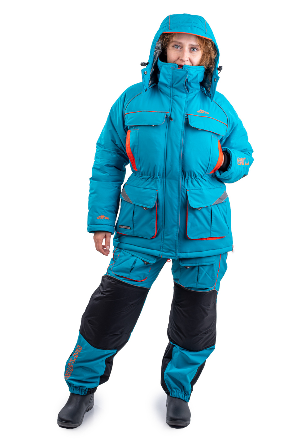 Костюм зимний женский Novatex Камчатка цв.Бирюза/Оранжевый р. 44-46 рост 170-176