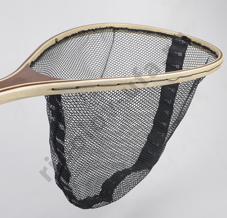 Подсачек нахлыстовый Aquatic FL-16 деревянный, тканевая основа, с линейкой