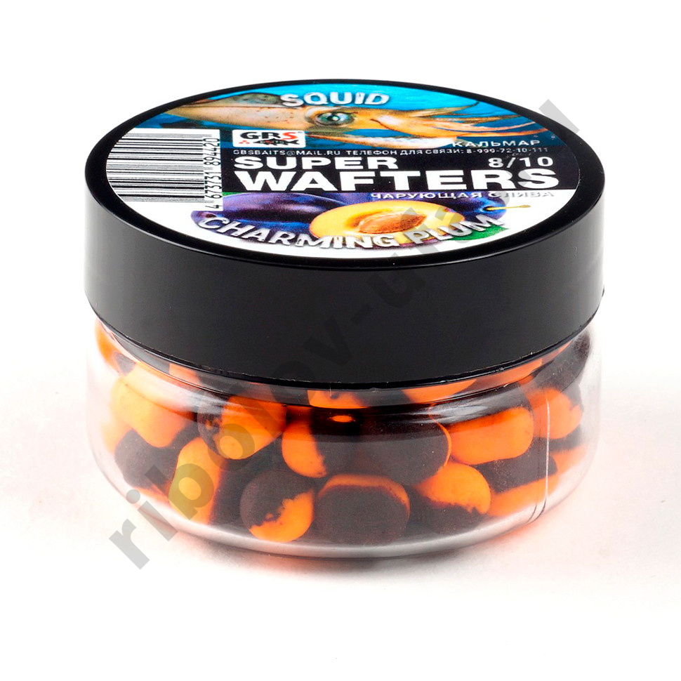 Вафтерсы (wafters) GBS нейтральной плавучести 8x10мм Кальмар и Чарующая Слива