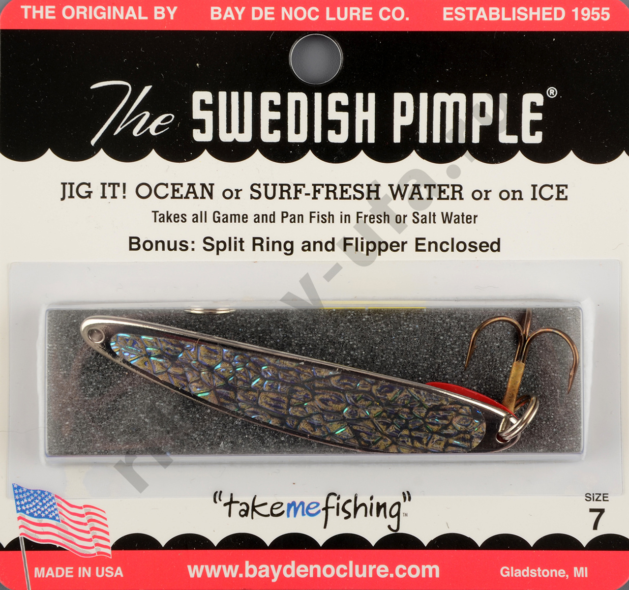 Блесна Swedish Pimple Ice №7 Nickel Ice
