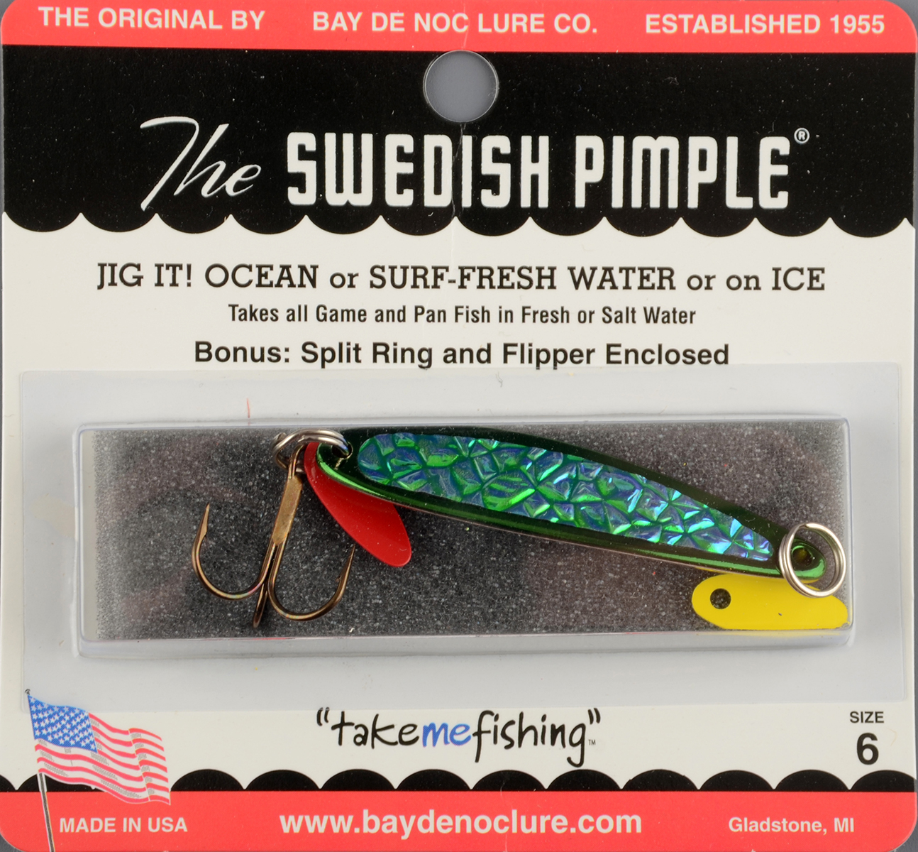 Блесна Swedish Pimple Ice №6 Green Ice