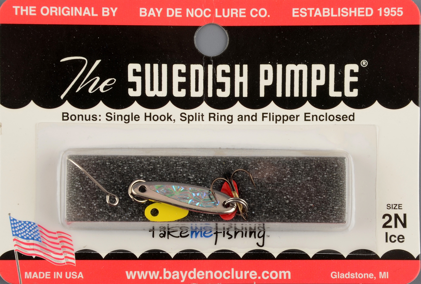 Блесна Swedish Pimple Ice №2 Nickel Ice