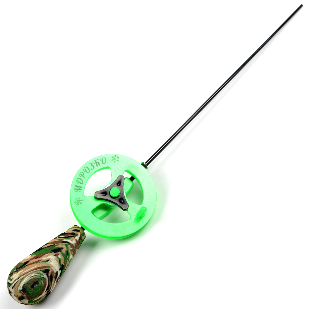 Удочка зимняя Морозко капелька камуфляж/зеленый
