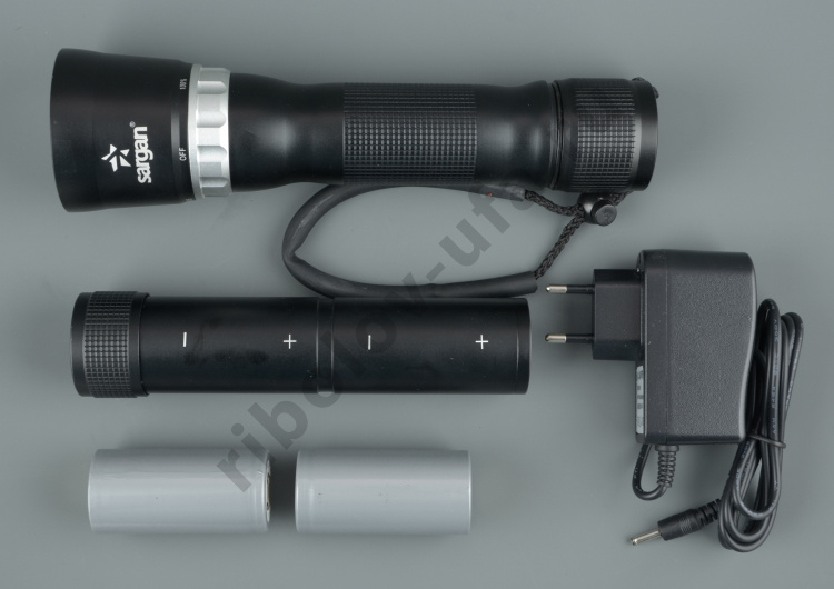 Фонарь подводный Sargan Сапсан 1000 люмен, алюминиевый корпус, аккумуляторный 