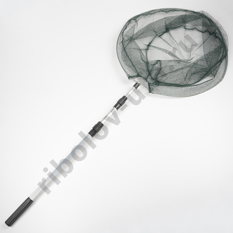 Подсачек No name разб. складная голова, ручка телескоп круглый ткань д.50, дл.140см 