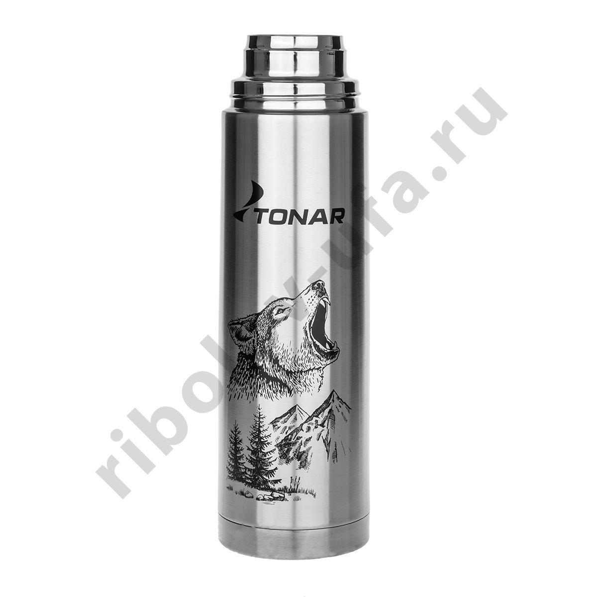 Термос Tonar 1.0л HS.TM-050-W Волк (пробка без кнопки)