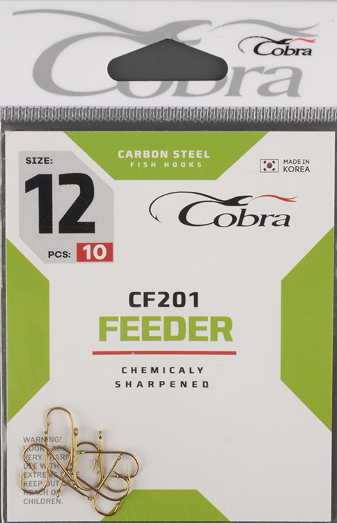 Одинарные крючки Cobra Feeder Classic сер.CF201 разм.012