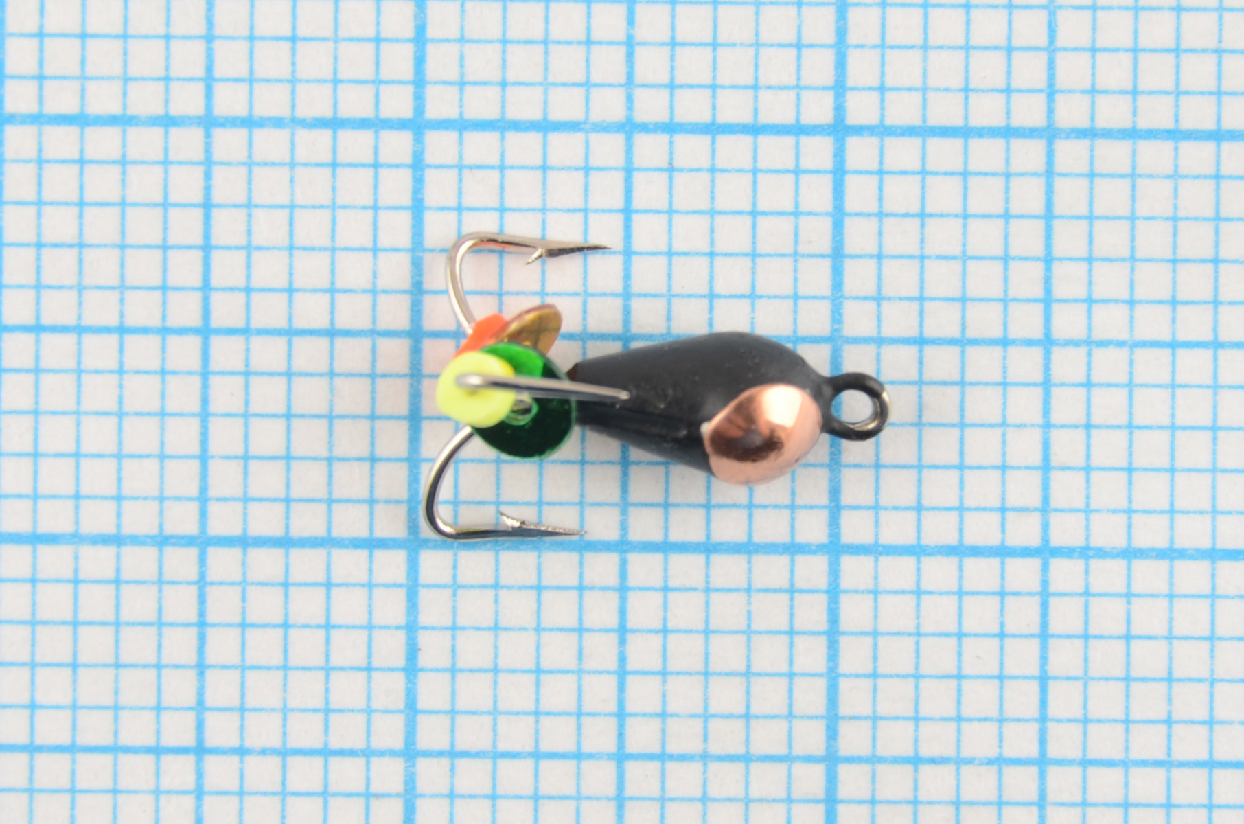 Мормышка Wormix точеная вольфрамовая Черт d=3 короткий с медной коронкой арт. 1413