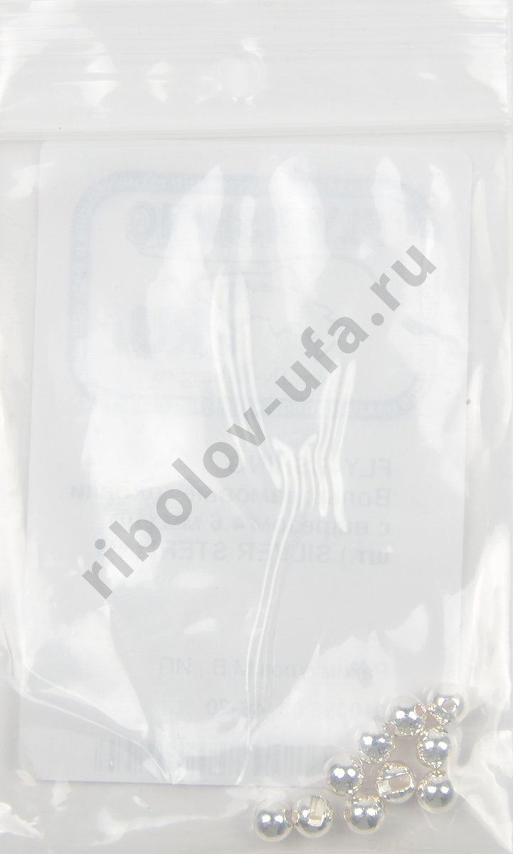 Вольфрамовые головки Fly-Fishing с вырезом 4.6mm (10шт) Silver Sterling