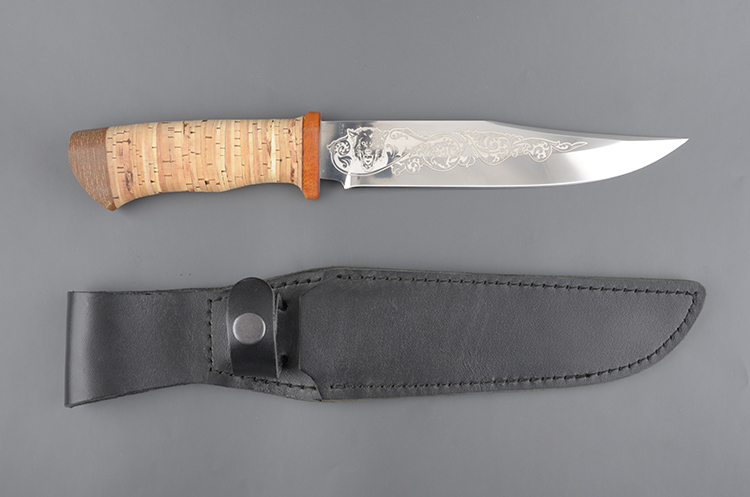 Нож Таганай (С) Охотник, рукоять: береста наборная