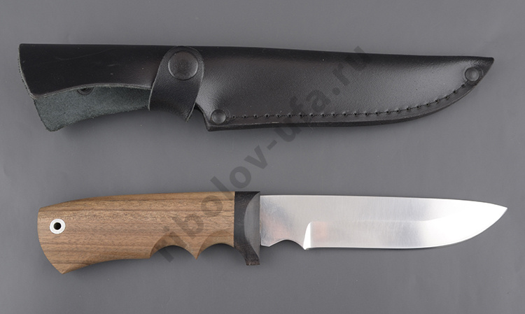 Нож упрощ. Турист-6У хирургич.нерж.сталь, 65х13, орех (ручная работа)