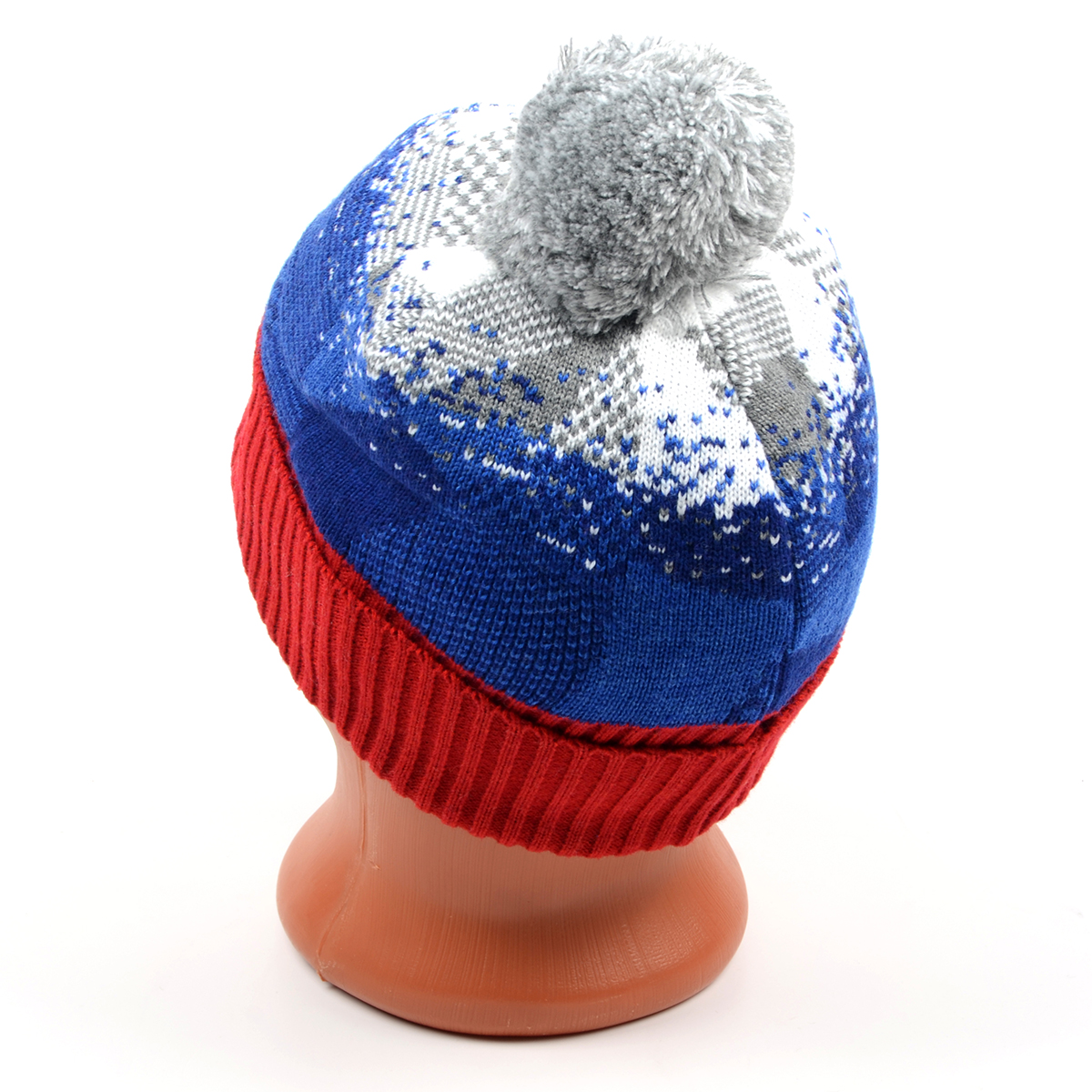 Шапка Relax вязанная, цв. триколор (на подкладке флис), R3C-56
