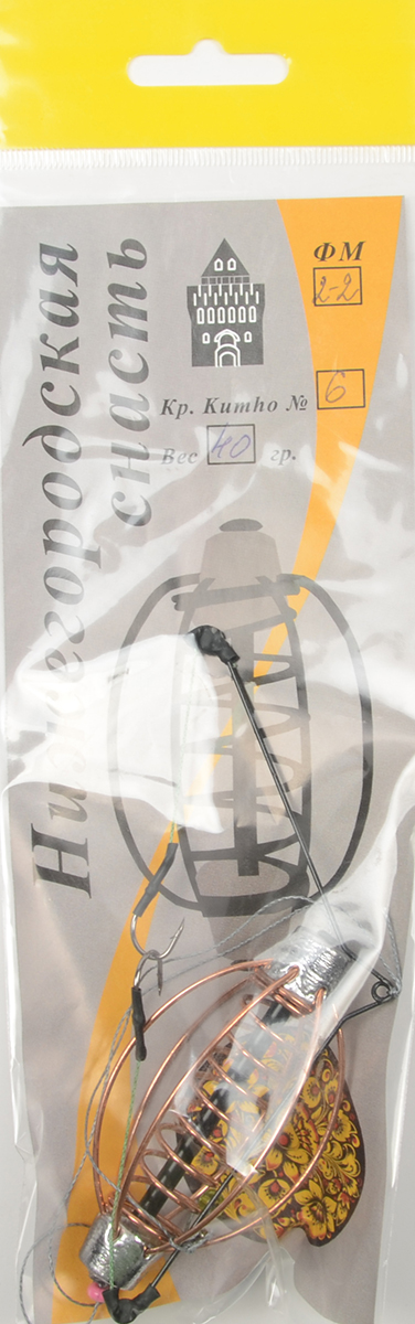 Монтаж фидерный Нижегородский ФМ 2-2 кормушка Арбуз коромысло 2кр. 40гр