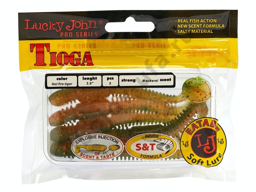 Силиконовая приманка Lucky John Pro Series Tioga 3.9in 9.9см /T51 (5 шт/уп)