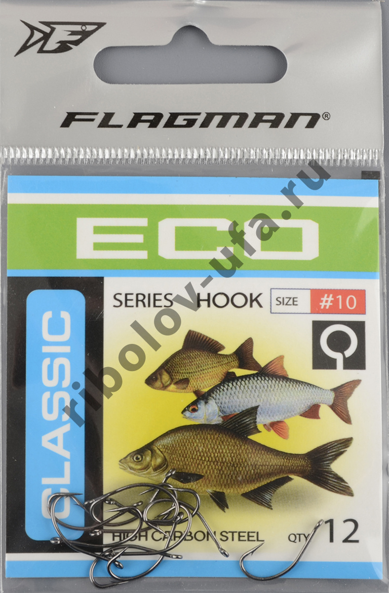 Одинарные крючки Flagman Classic 3 №10 (12шт/уп)
