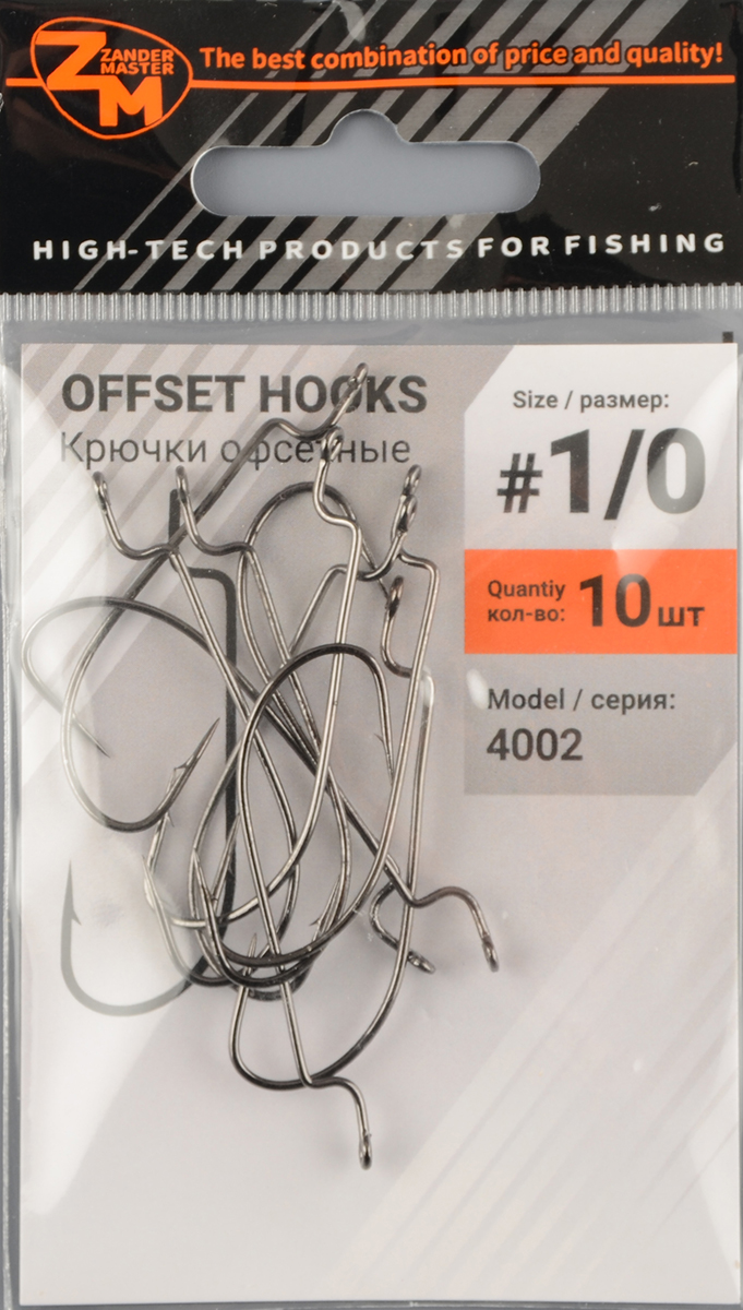 Офсетный крючок Zander Master 4002-1/0