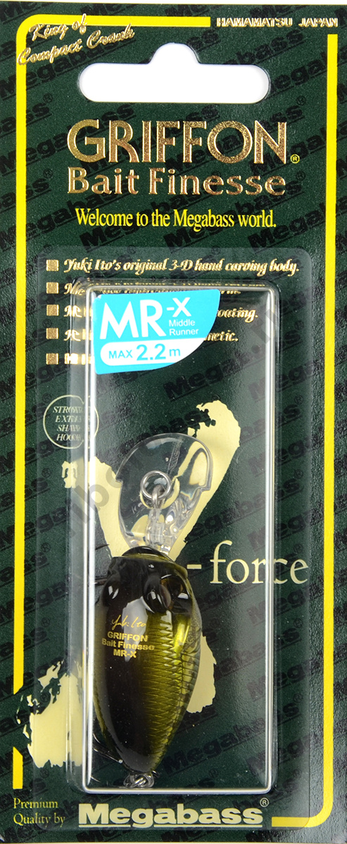 Воблер Megabass Bait Finesse MR-X Griffon 38мм 5,3гр 0-2,2м (GG Bass)