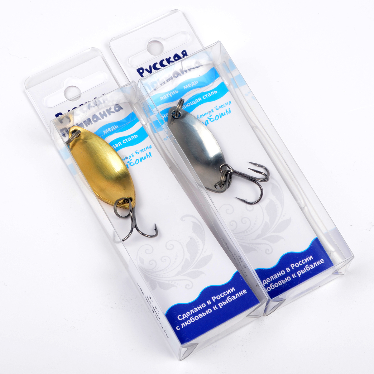 Блесна Русская приманка колеб. Колибри цв.серебро 45мм 06гр. (глянцевая)