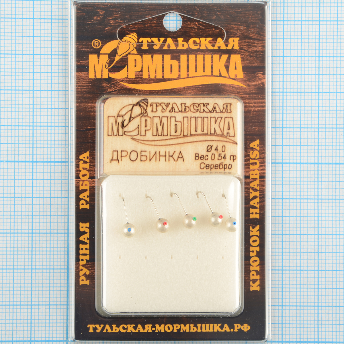 Мормышка вольфрам.Тульская Дробинка с кембриком 4,0мм серебро