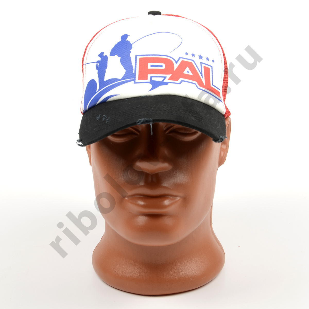 Бейсболка PAL Cap PC-1601 Black Beak/Red Mesh (красная сетка/черный козырек
