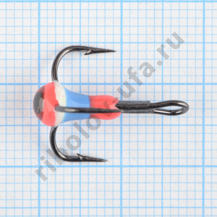 Тройник с 3D каплей Bravo Fishing №8-109P (Mustad) 