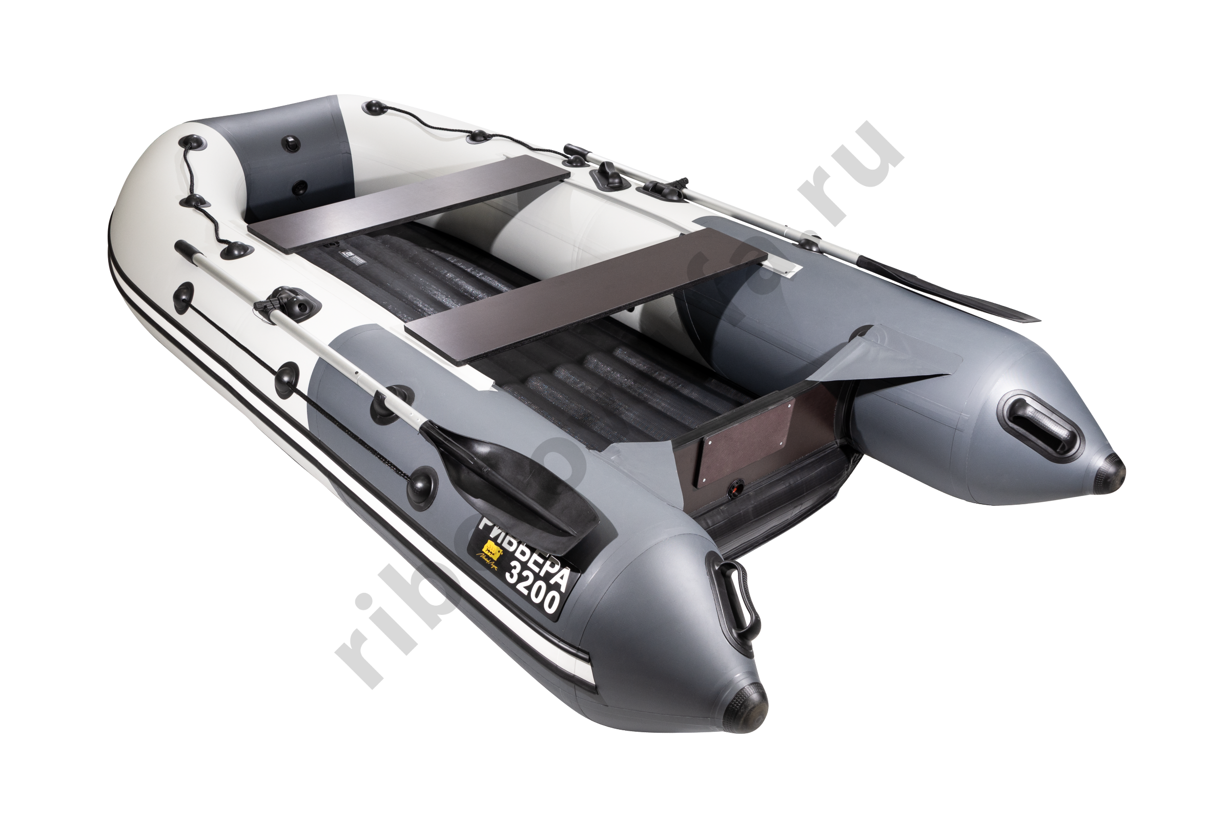 Лодка Ривьера Компакт 3200 НДНД комби светло-серый/графит