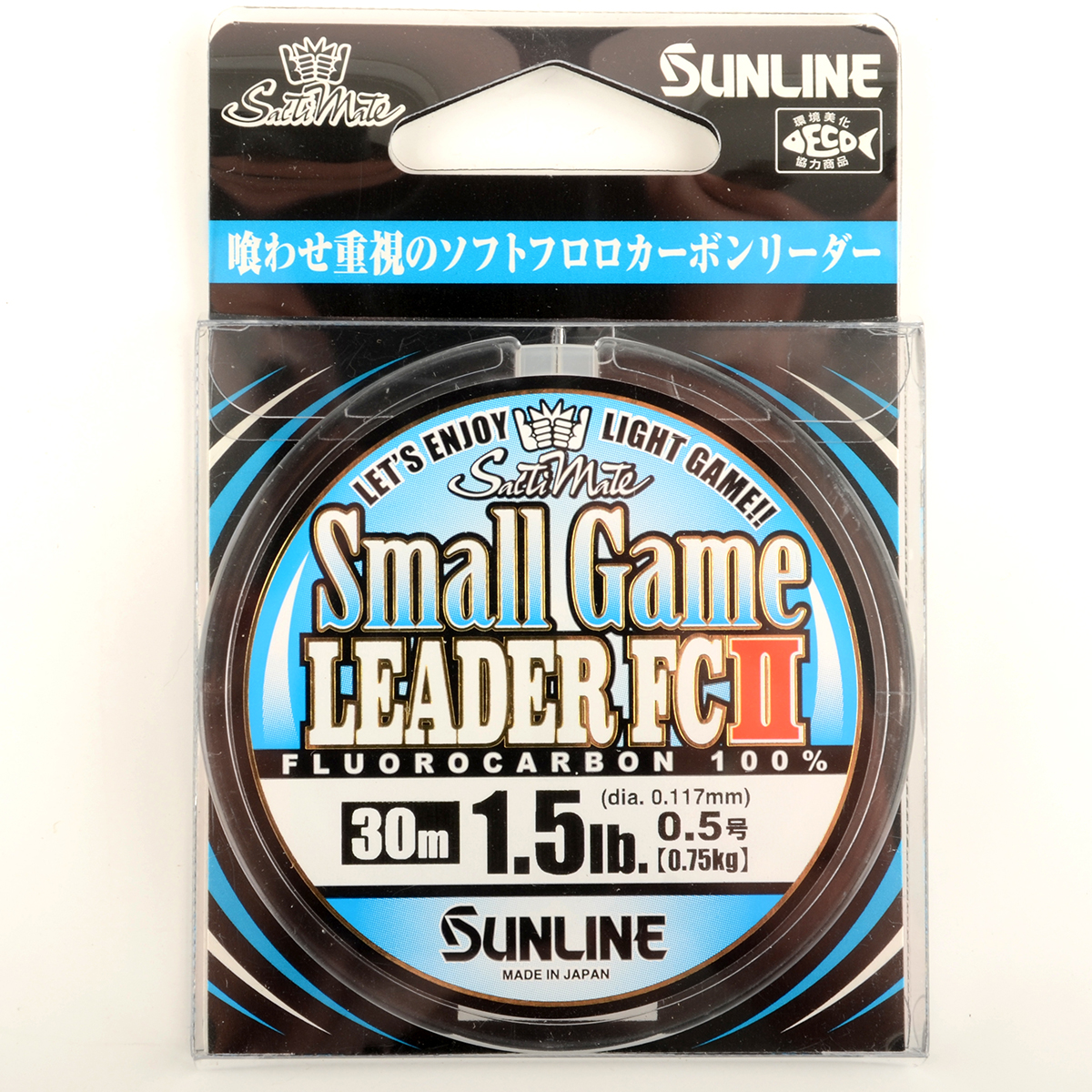 Леска флюорокарбон Sunline Small Game Leader FCII 30m Clear, 0.117мм 0.7kg/1.5lb