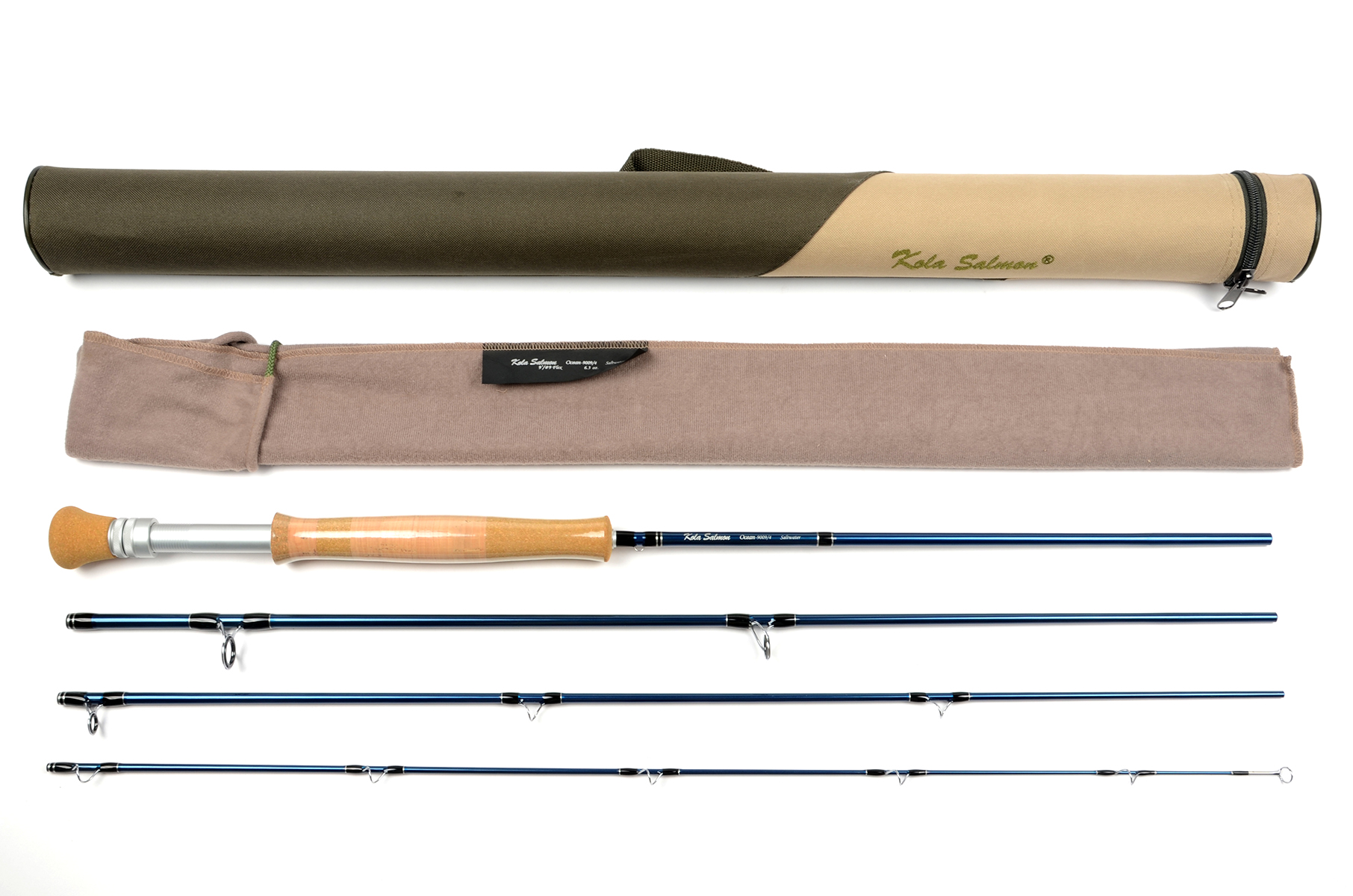 Удилище нахлыстовое (одноручное) Kola Salmon Ocean 9009/4  #9 4 колена в тубусе
